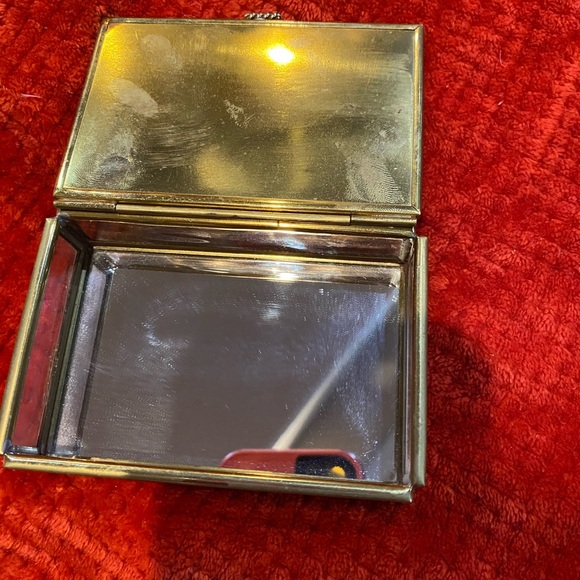 Vintage Via Vermont Brass, Stained Glass Trinket Box Made Mexico - Picture 3 of 5